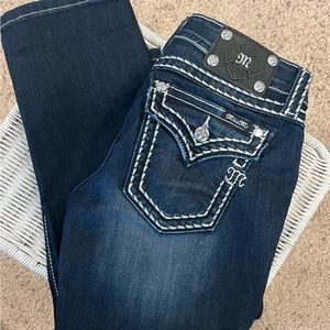 Miss Me Signature cuffed capri jeand
